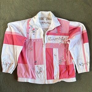 VINTAGE Koret Pink and White Floral Jacket